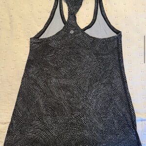 Black and White Lululemon Women's Tank
